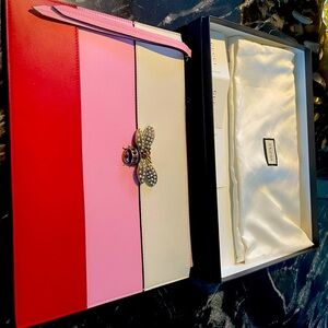 Gucci envelope clutch Red Pink and Cream 1 use.